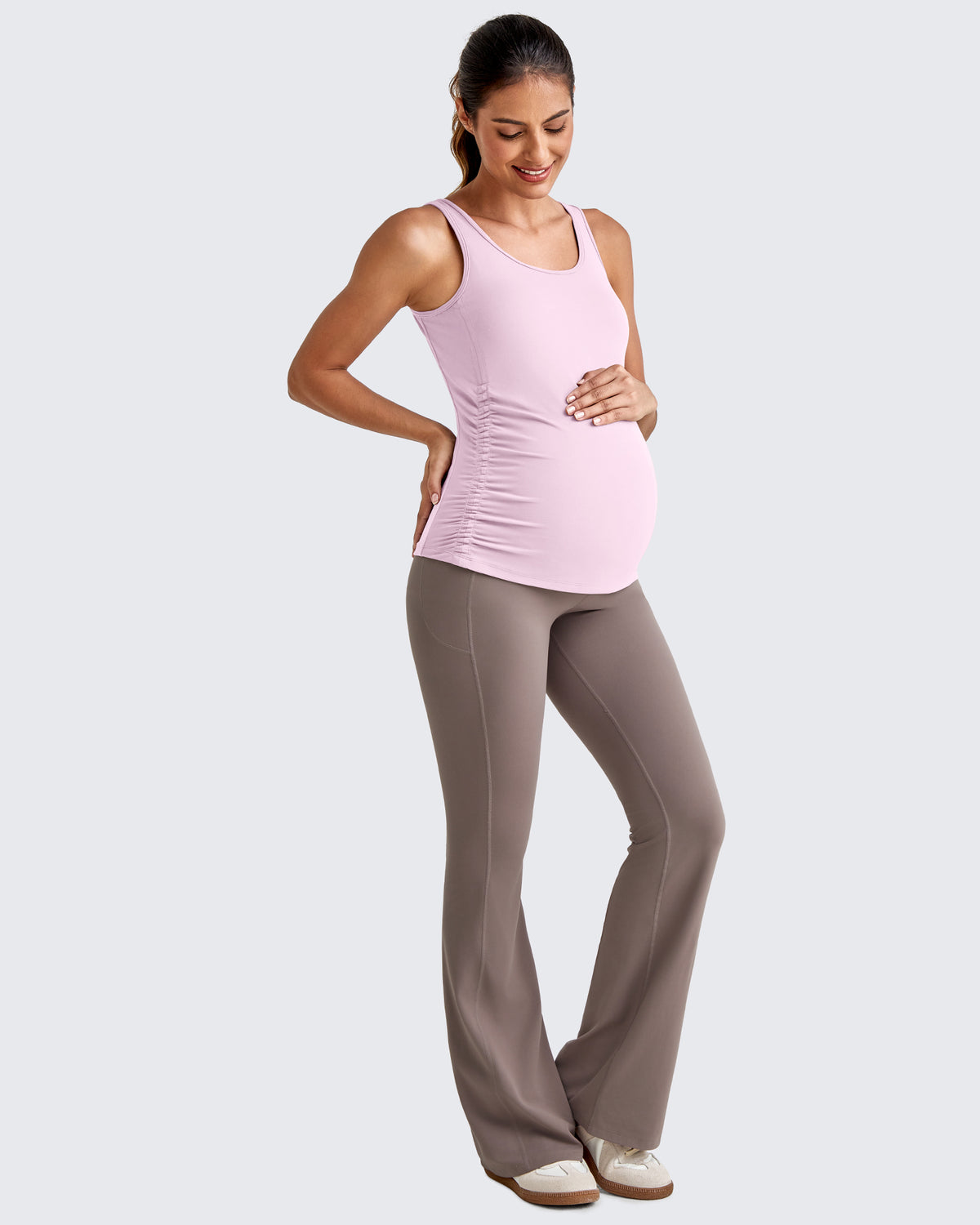 G4Free - BareFeel Ruched Workout Pregnancy Tank -GF25LY405FA-S