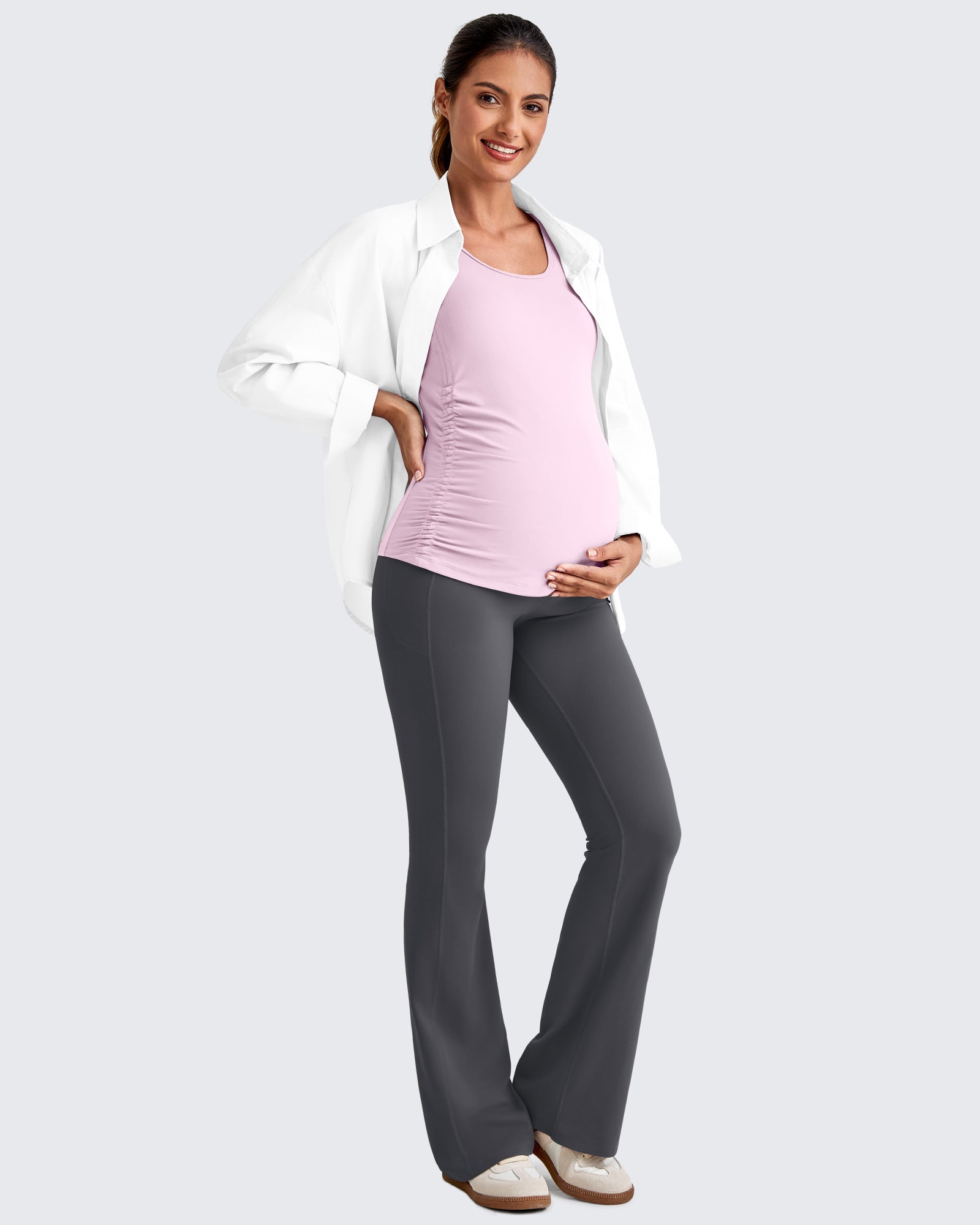 G4Free - BareFeel Ruched Workout Pregnancy Tank -GF25LY405FA-S