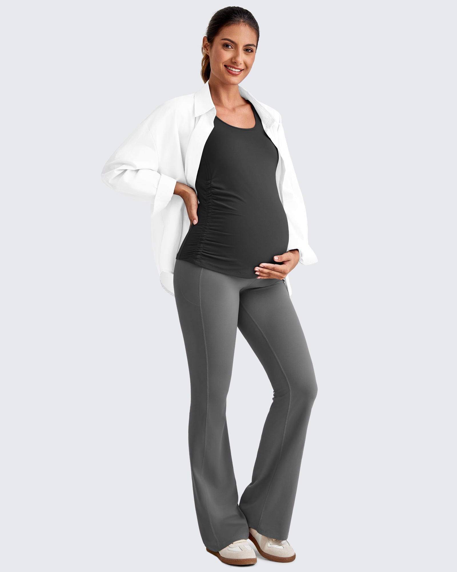 G4Free - BareFeel Ruched Workout Pregnancy Tank -GF25LY405FA-S