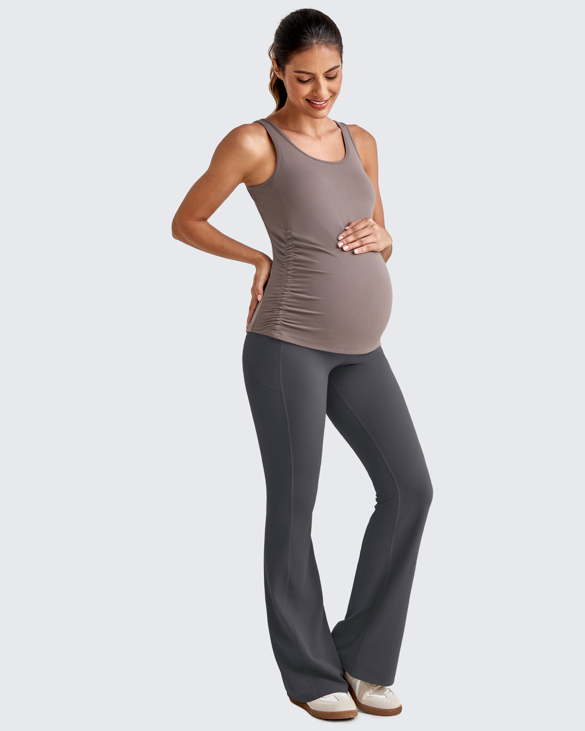 G4Free - BareFeel Ruched Workout Pregnancy Tank -GF25LY405FA-S