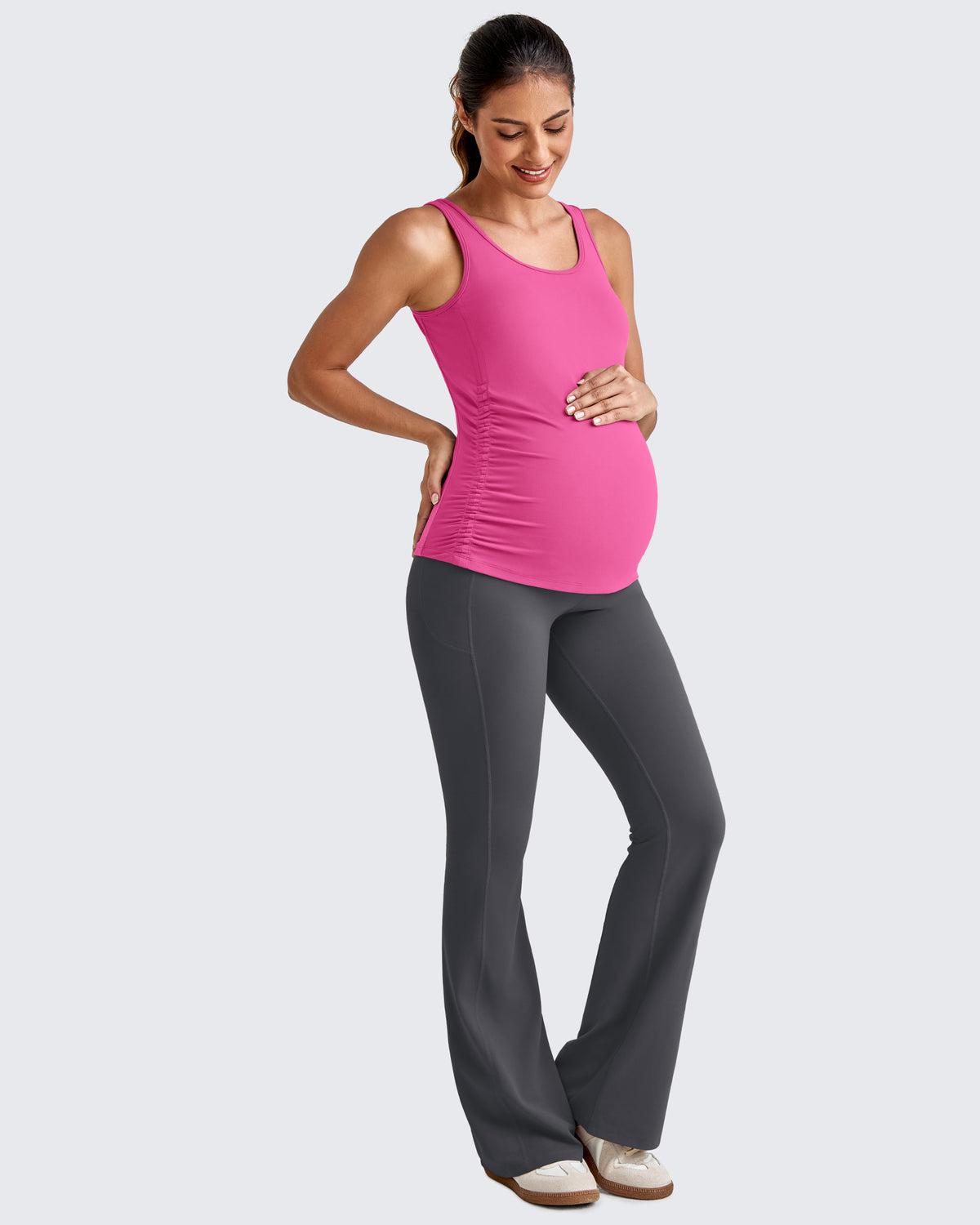 G4Free - BareFeel Ruched Workout Pregnancy Tank -GF25LY405FA-S