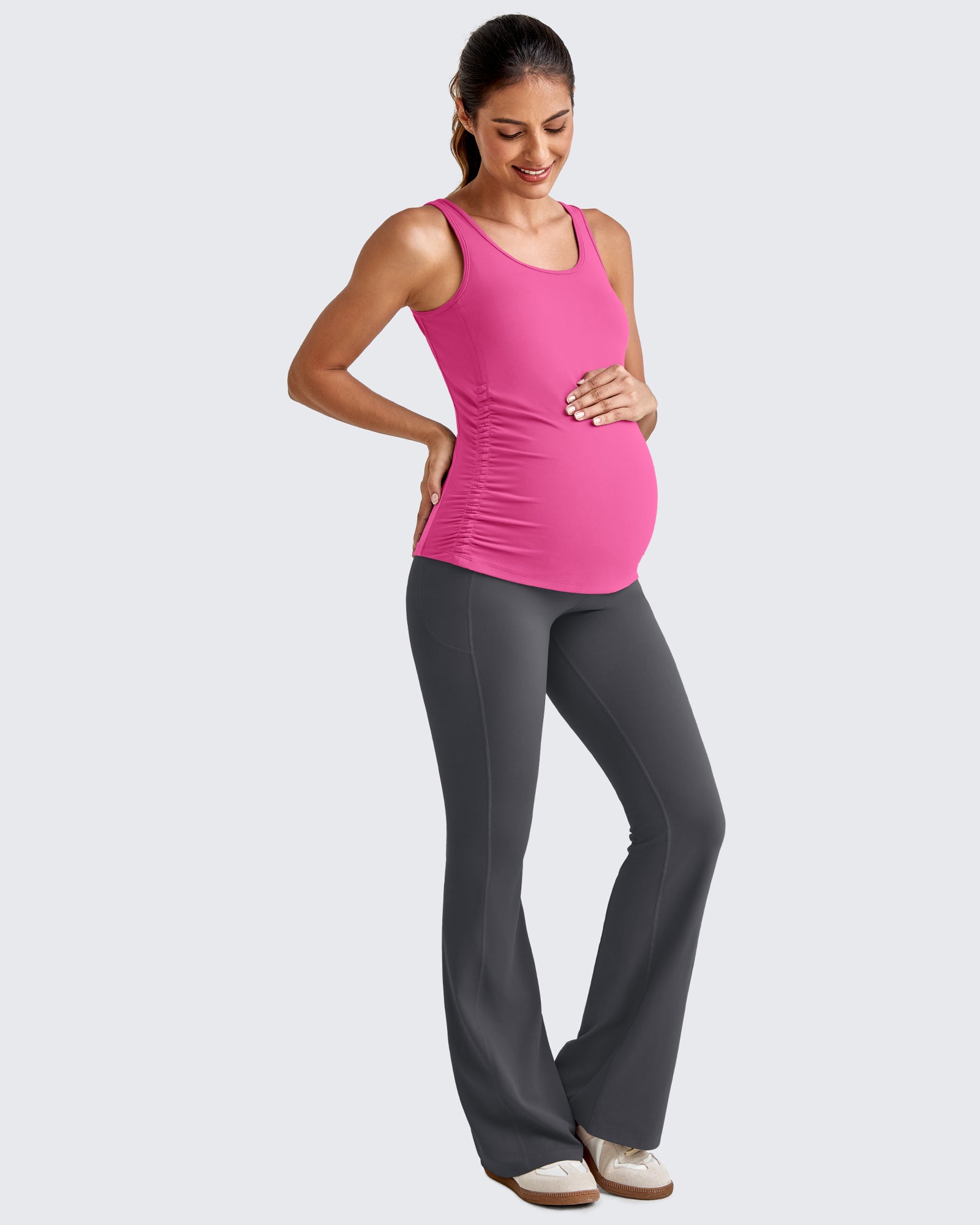 G4Free - BareFeel Ruched Workout Pregnancy Tank -GF25LY405FA-S