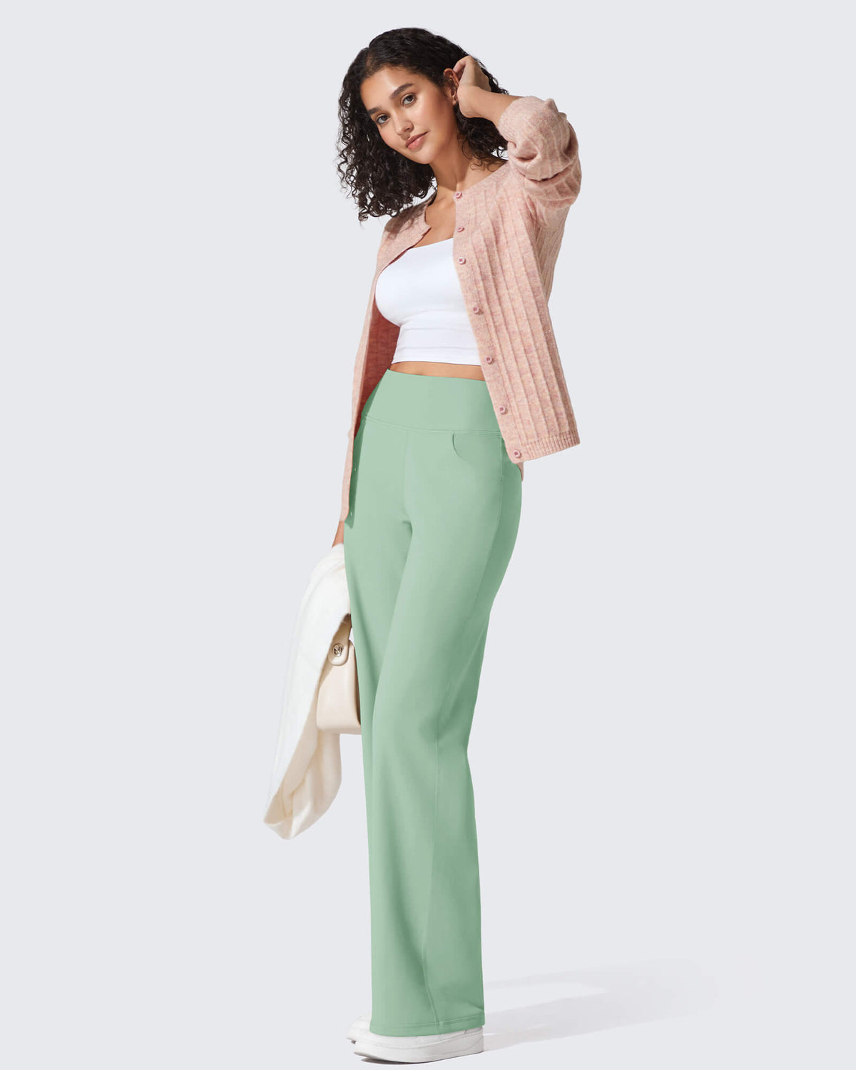 G4Free - BareFeel Seamless High-Waist Dressy Pants Petite -GF24J241BA-S