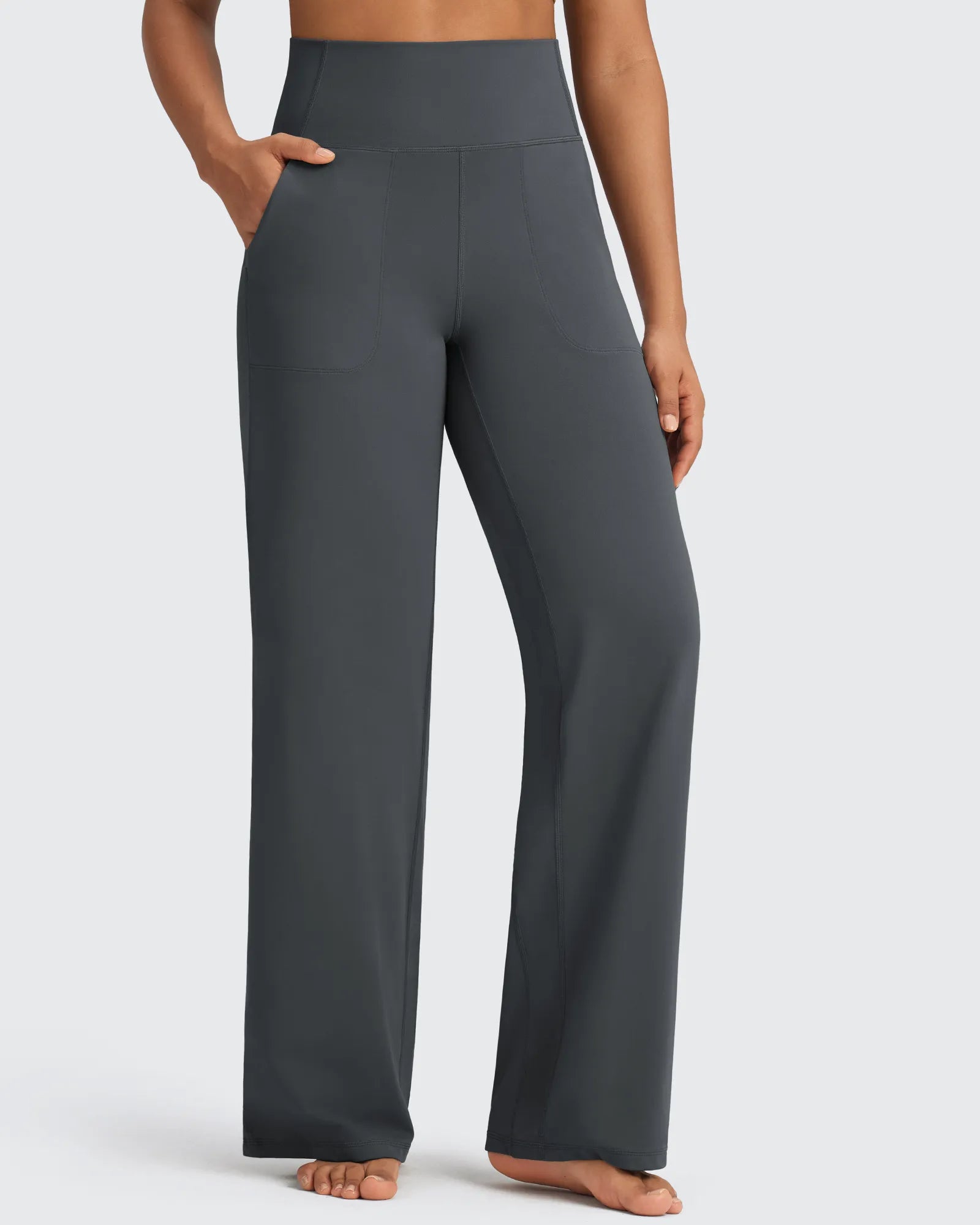 G4Free - BareFeel Seamless High-Waist Dressy Wide Leg Pants -GF24J241IA-S