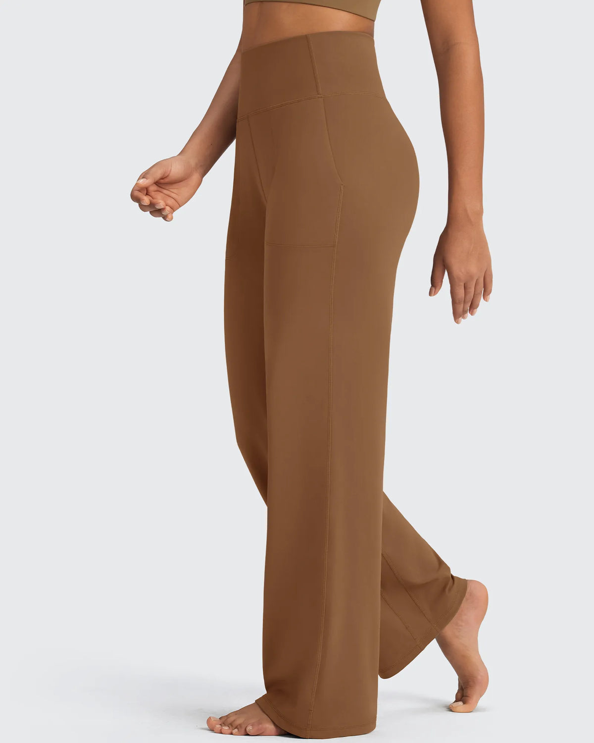 G4Free - BareFeel Seamless High-Waist Dressy Wide Leg Pants -GF24J241IA-S