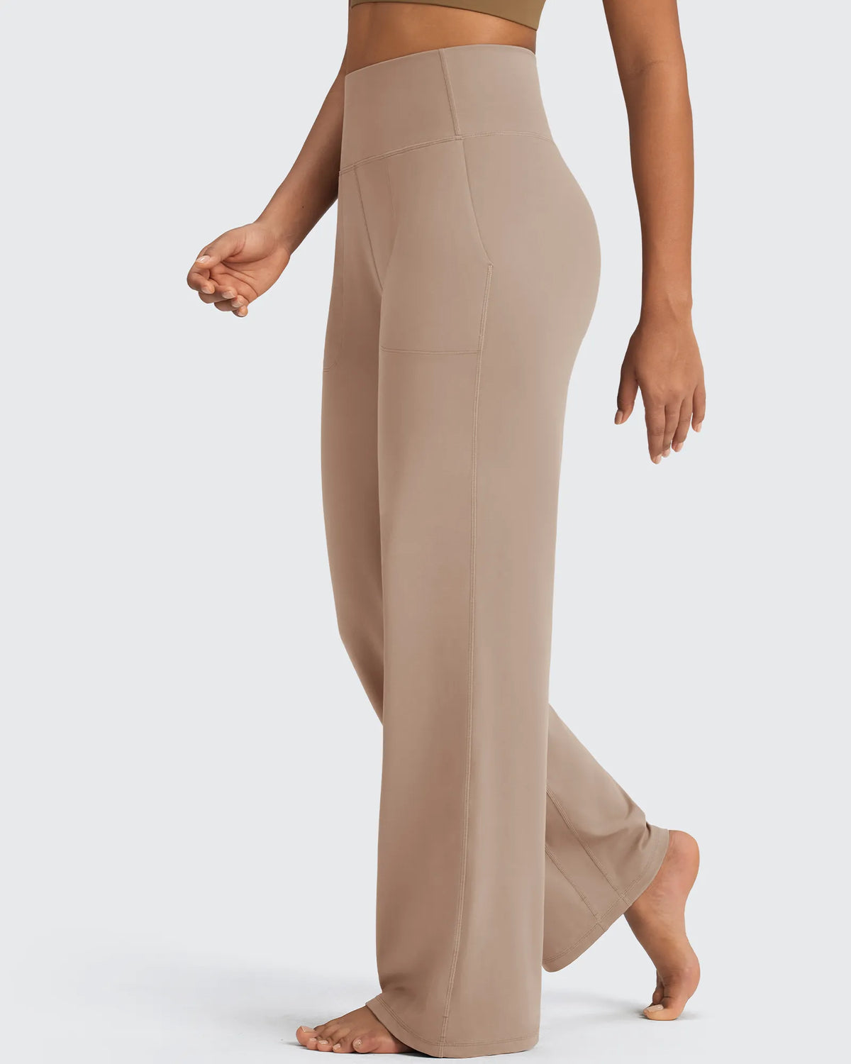 G4Free - BareFeel Seamless High-Waist Dressy Wide Leg Pants -GF24J241IA-S