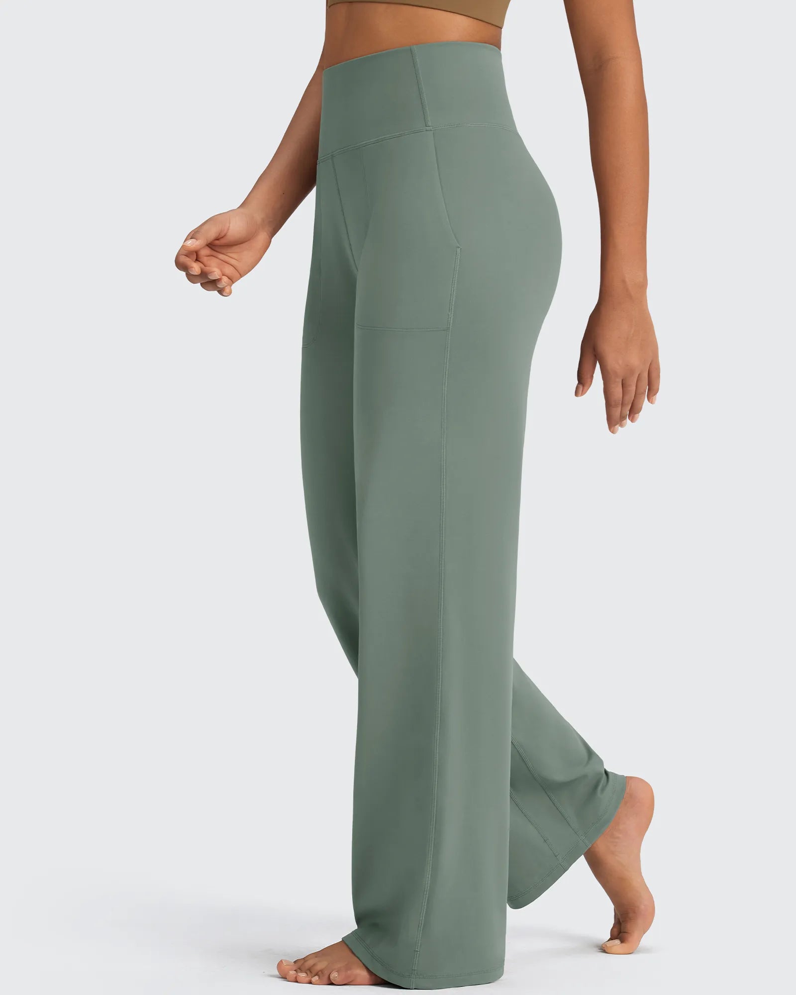 G4Free - BareFeel Seamless High-Waist Dressy Wide Leg Pants -GF24J241IA-S