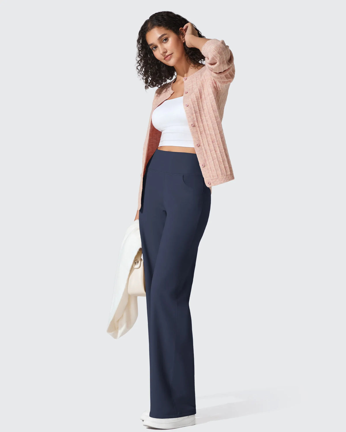G4Free - BareFeel Seamless High-Waist Dressy Wide Leg Pants -GF24J241IA-S