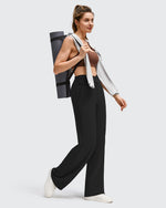G4Free - BareFeel Side Pleated V Waist Wide Leg Yoga Pants -GF25J596AA-S