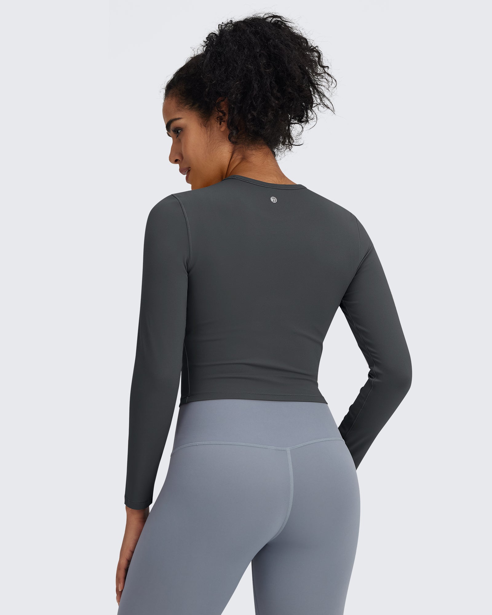 G4Free - BareFeel Slim High Crew Neck Cropped Long Sleeve -GF24B234EA-S