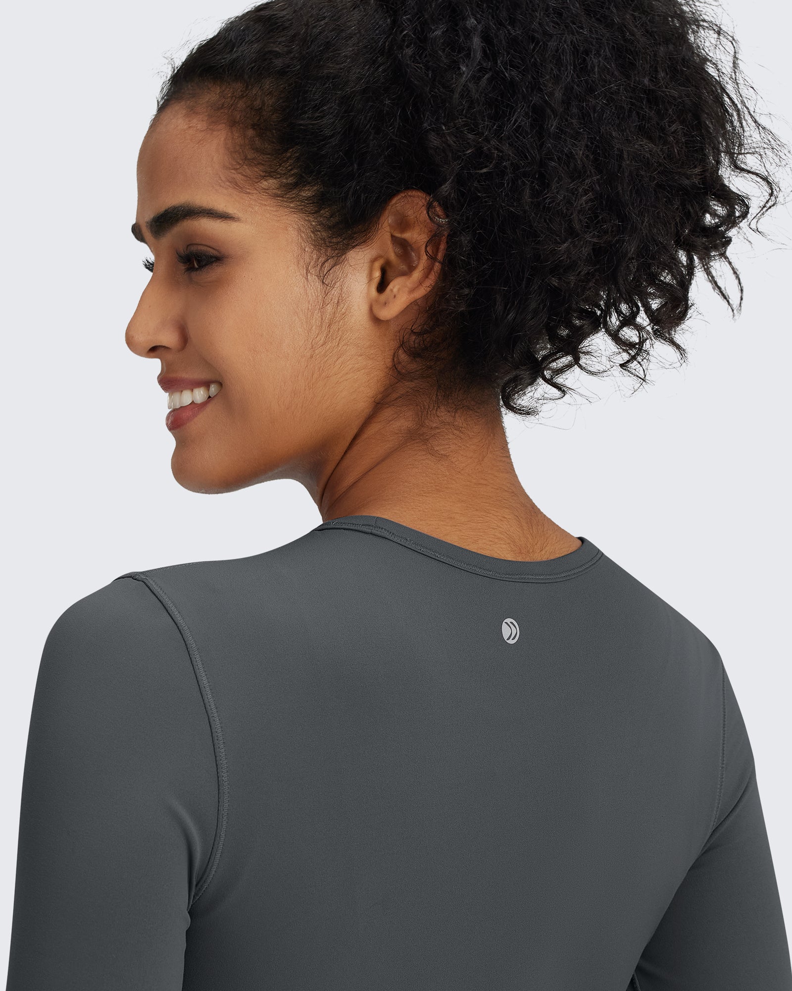 G4Free - BareFeel Slim High Crew Neck Cropped Long Sleeve -GF24B234EA-S