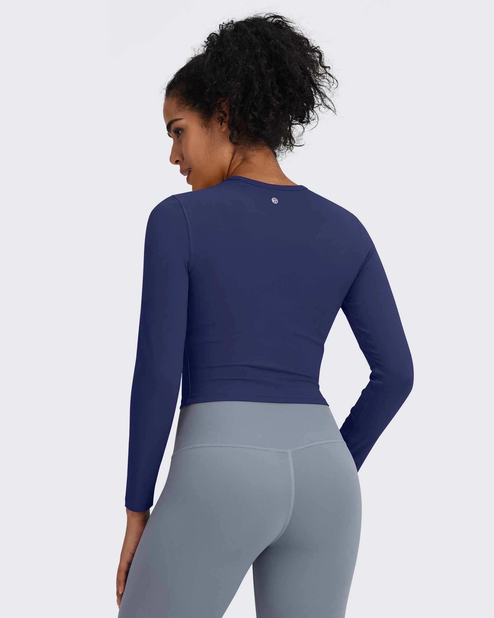 G4Free - BareFeel Slim High Crew Neck Cropped Long Sleeve -GF24B234EA-S