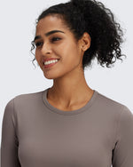 G4Free - BareFeel Slim High Crew Neck Cropped Long Sleeve -GF24B234EA-S