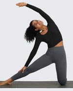 G4Free - BareFeel Slim Scoop Neck Open Back Long Sleeve -GF24B233AA-S