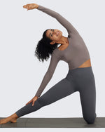 G4Free - BareFeel Slim Scoop Neck Open Back Long Sleeve -GF24B233AA-S
