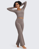 G4Free - BareFeel Slim Scoop Neck Open Back Long Sleeve -GF24B233AA-S