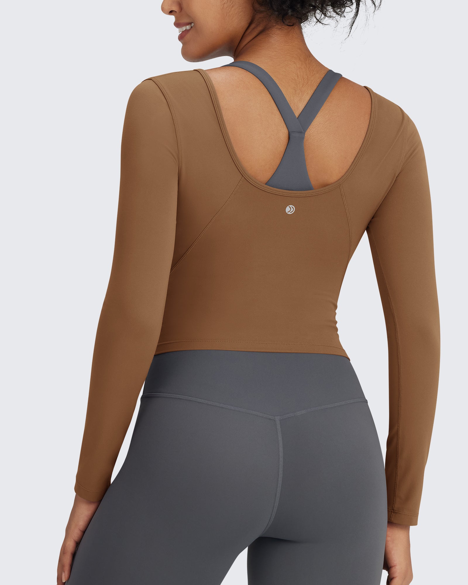 G4Free - BareFeel Slim Scoop Neck Open Back Long Sleeve -GF24B233AA-S