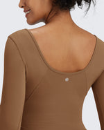 G4Free - BareFeel Slim Scoop Neck Open Back Long Sleeve -GF24B233AA-S