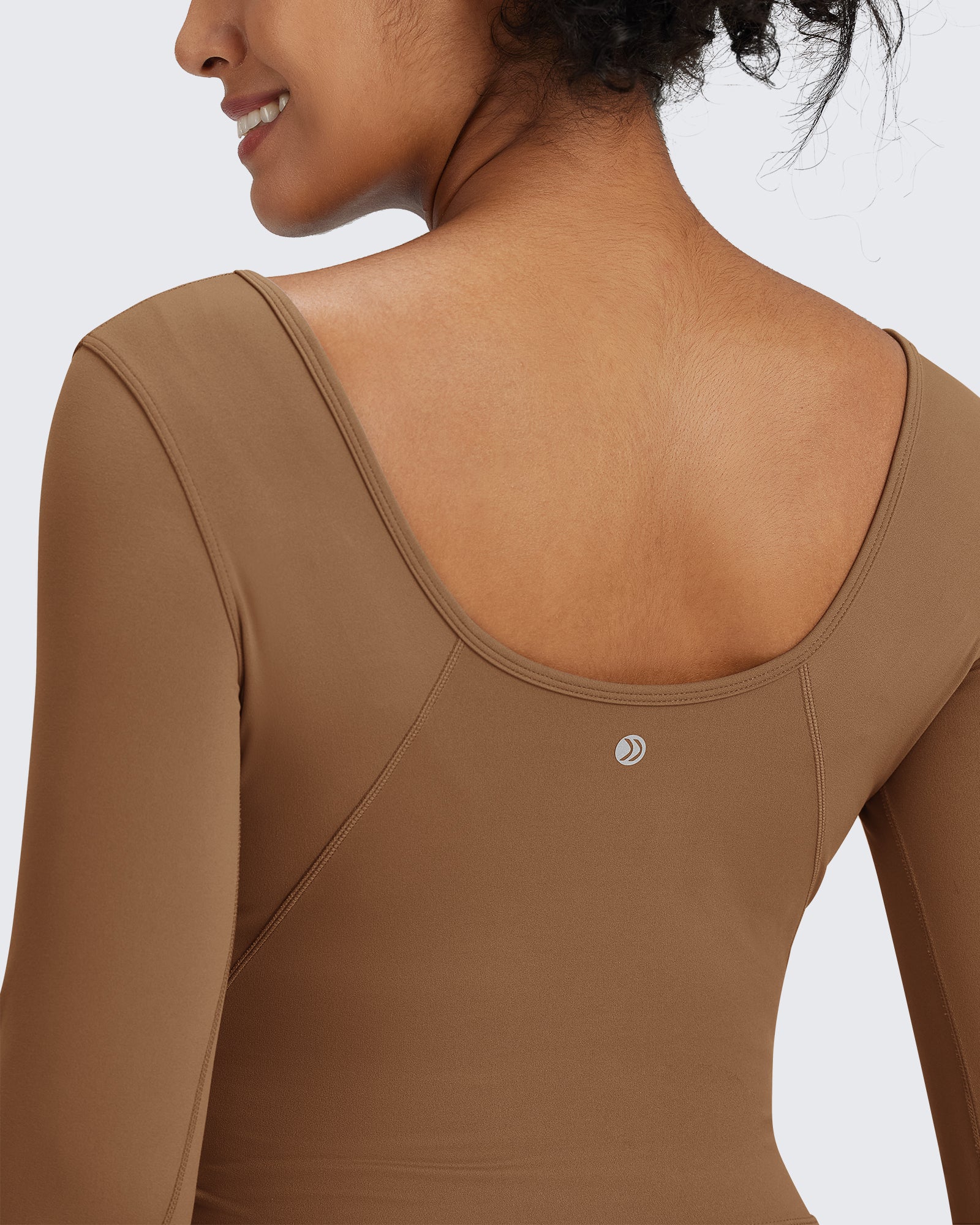 G4Free - BareFeel Slim Scoop Neck Open Back Long Sleeve -GF24B233AA-S
