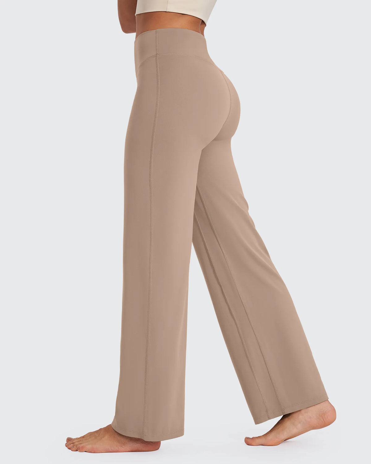 G4Free - BareFeel Wide Leg High-Waisted Pants Petite -GF24J247FA-S