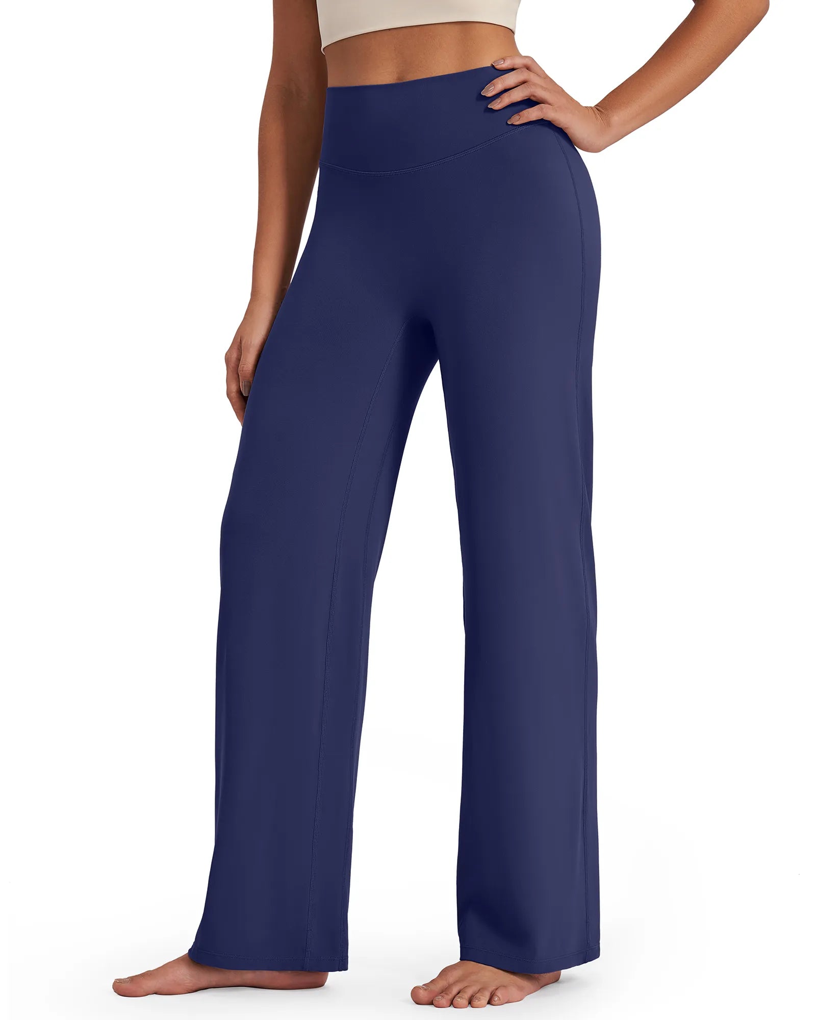 G4Free - BareFeel Wide Leg High-Waisted Pants Tall -GF24J249GA-S