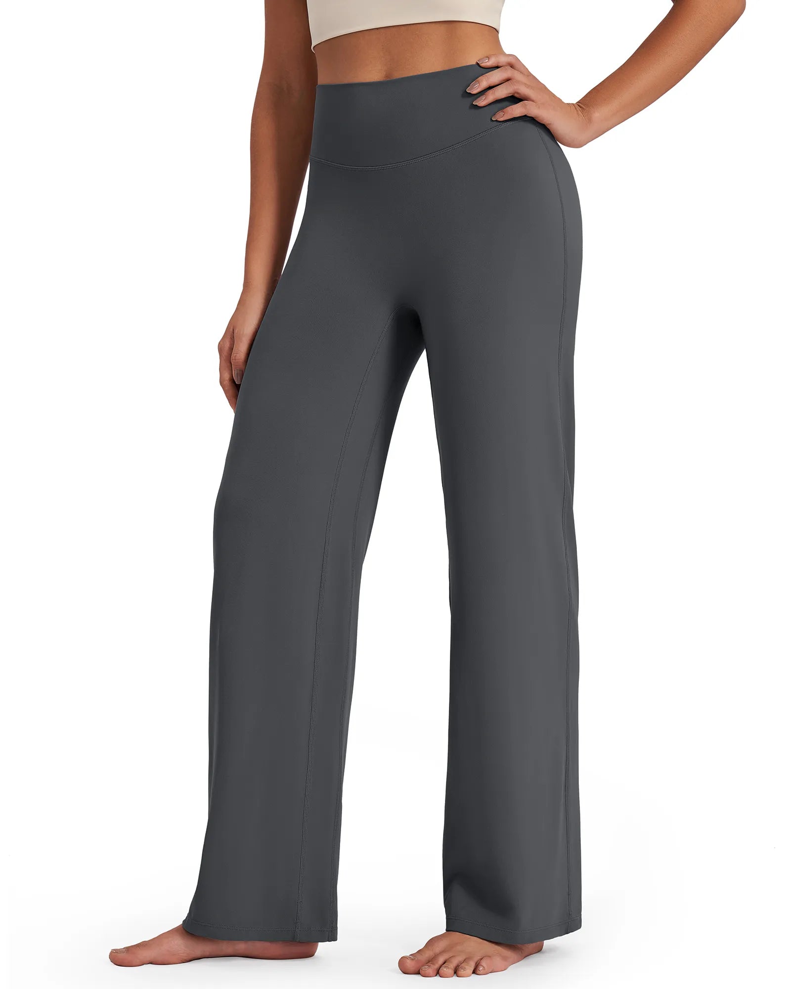 G4Free - BareFeel Wide Leg High-Waisted Pants Tall -GF24J249GA-S