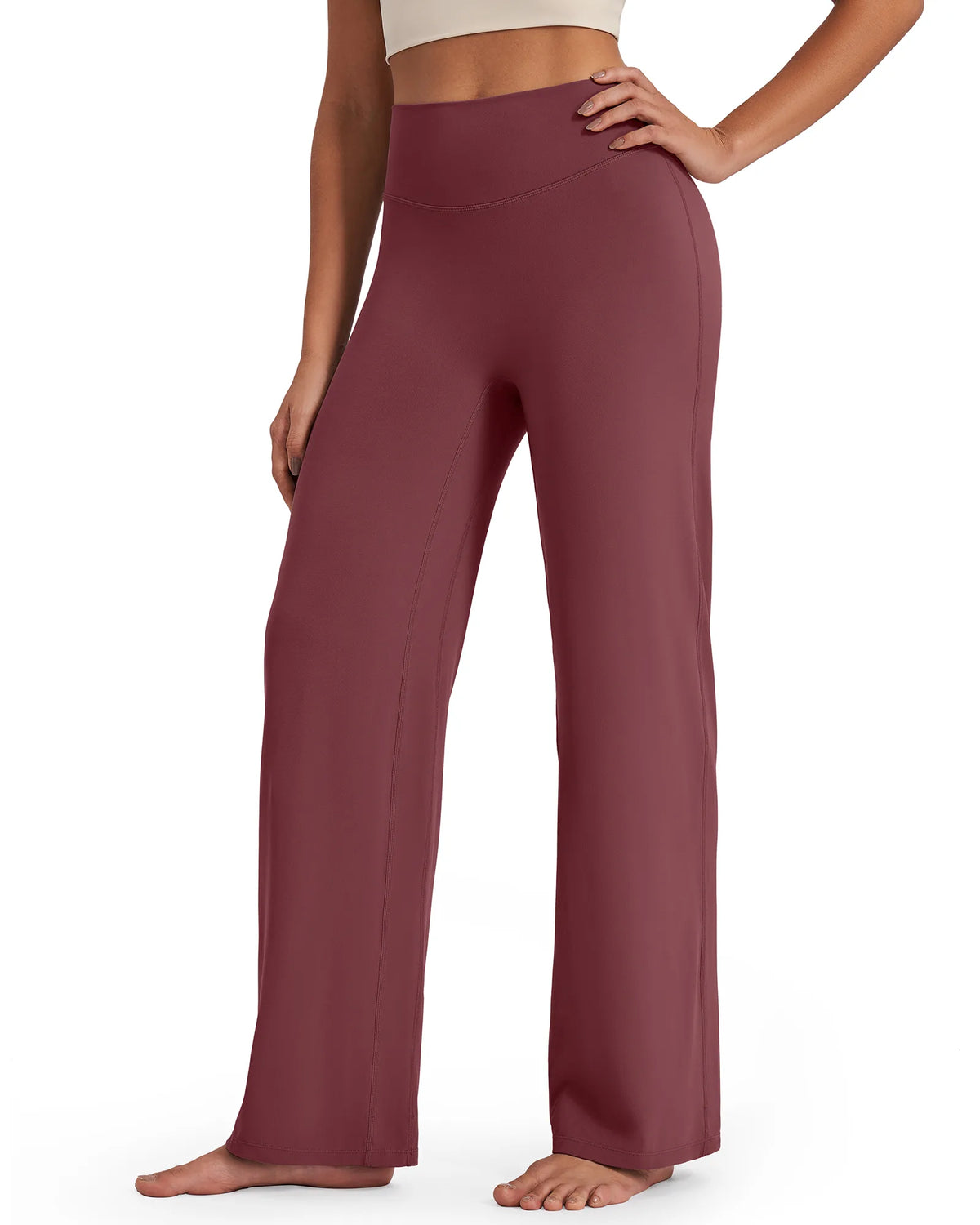 G4Free - BareFeel Wide Leg High-Waisted Pants Tall -GF24J249GA-S