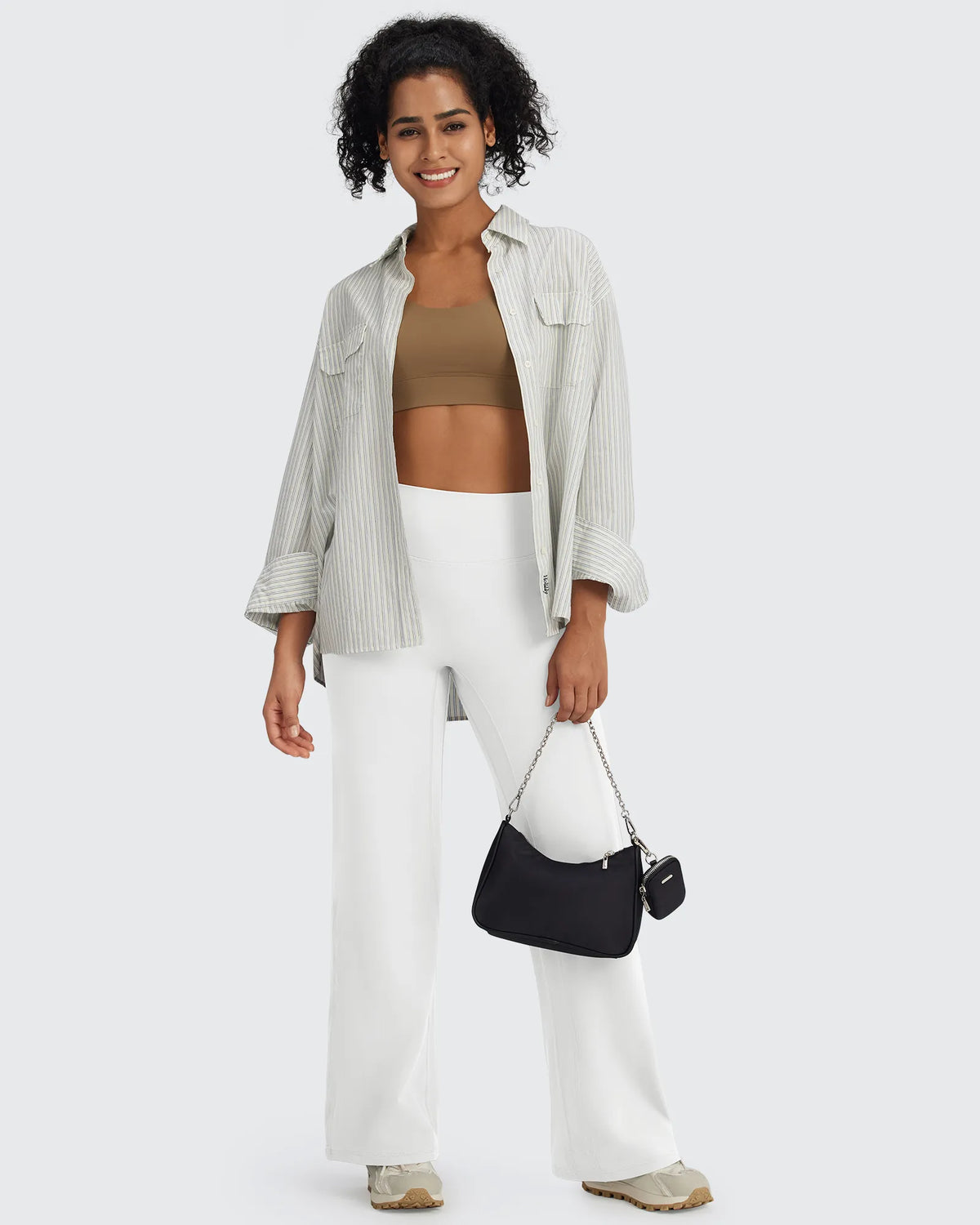 G4Free - BareFeel Wide Leg High-Waisted Pants Petite -GF24J247FA-S
