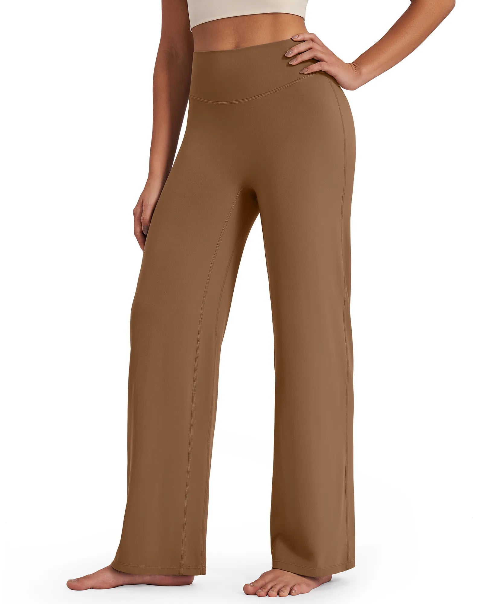 G4Free - BareFeel Wide Leg High-Waisted Pants Tall -GF24J249GA-S