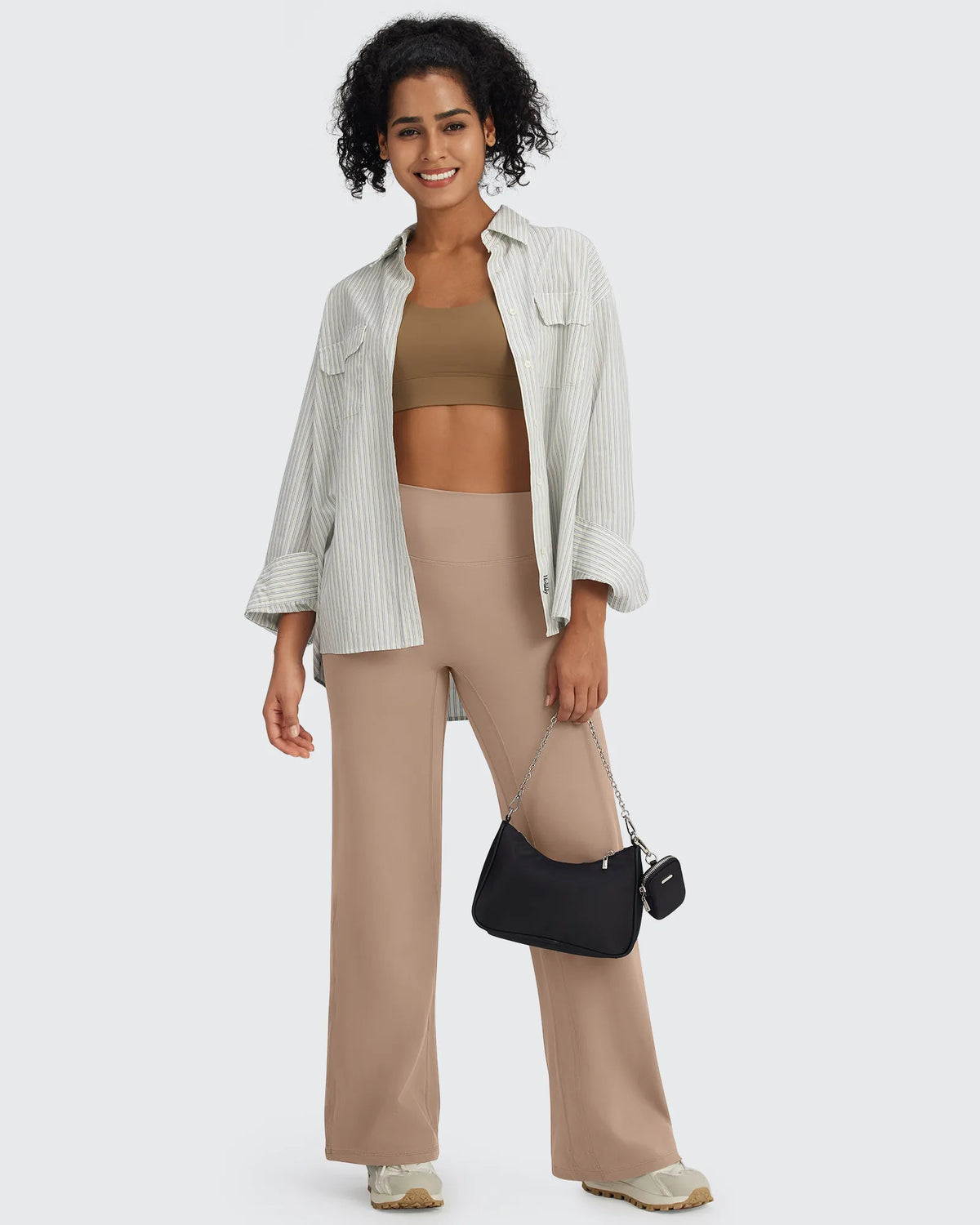 G4Free - BareFeel Wide Leg High-Waisted Pants Petite -GF24J247FA-S