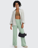 G4Free - BareFeel Wide Leg High-Waisted Pants Petite -GF24J247FA-S