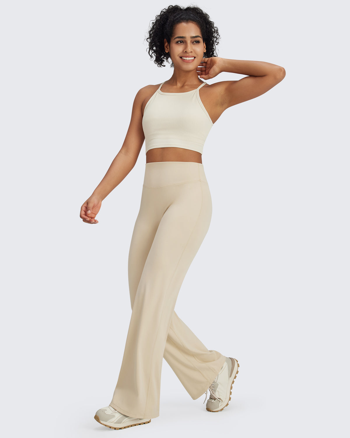 G4Free - BareFeel Wide Leg High-Waisted Pants Regular -GF24J248GA-S
