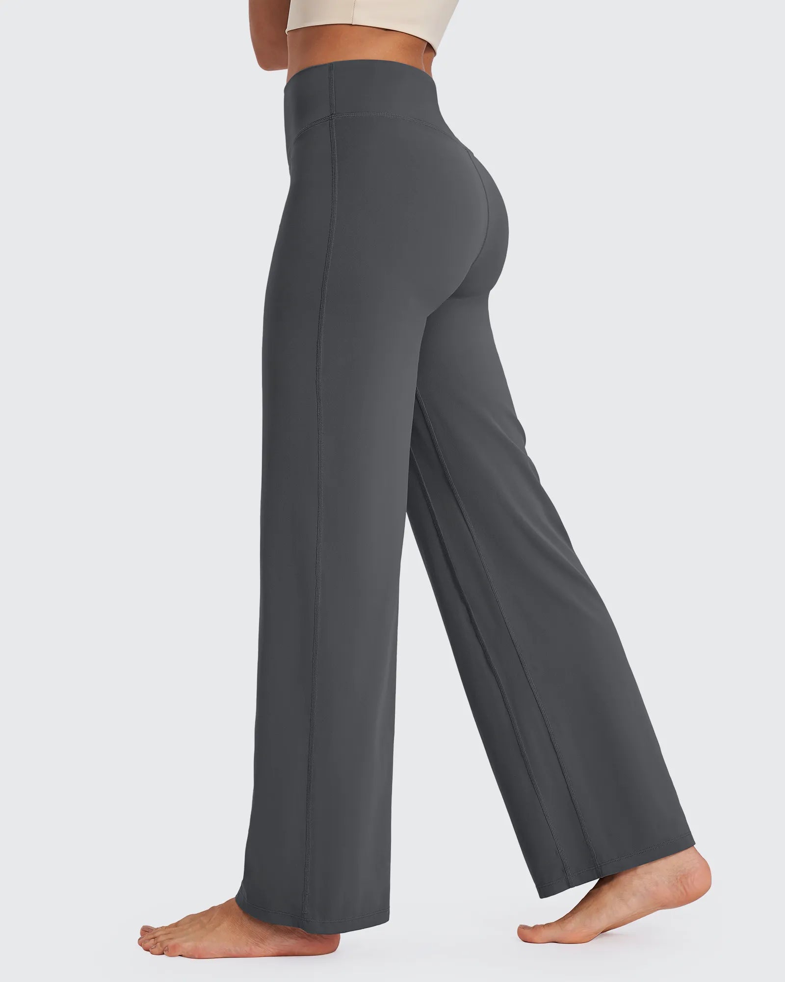 G4Free - BareFeel Wide Leg High-Waisted Pants Tall -GF24J249GA-S