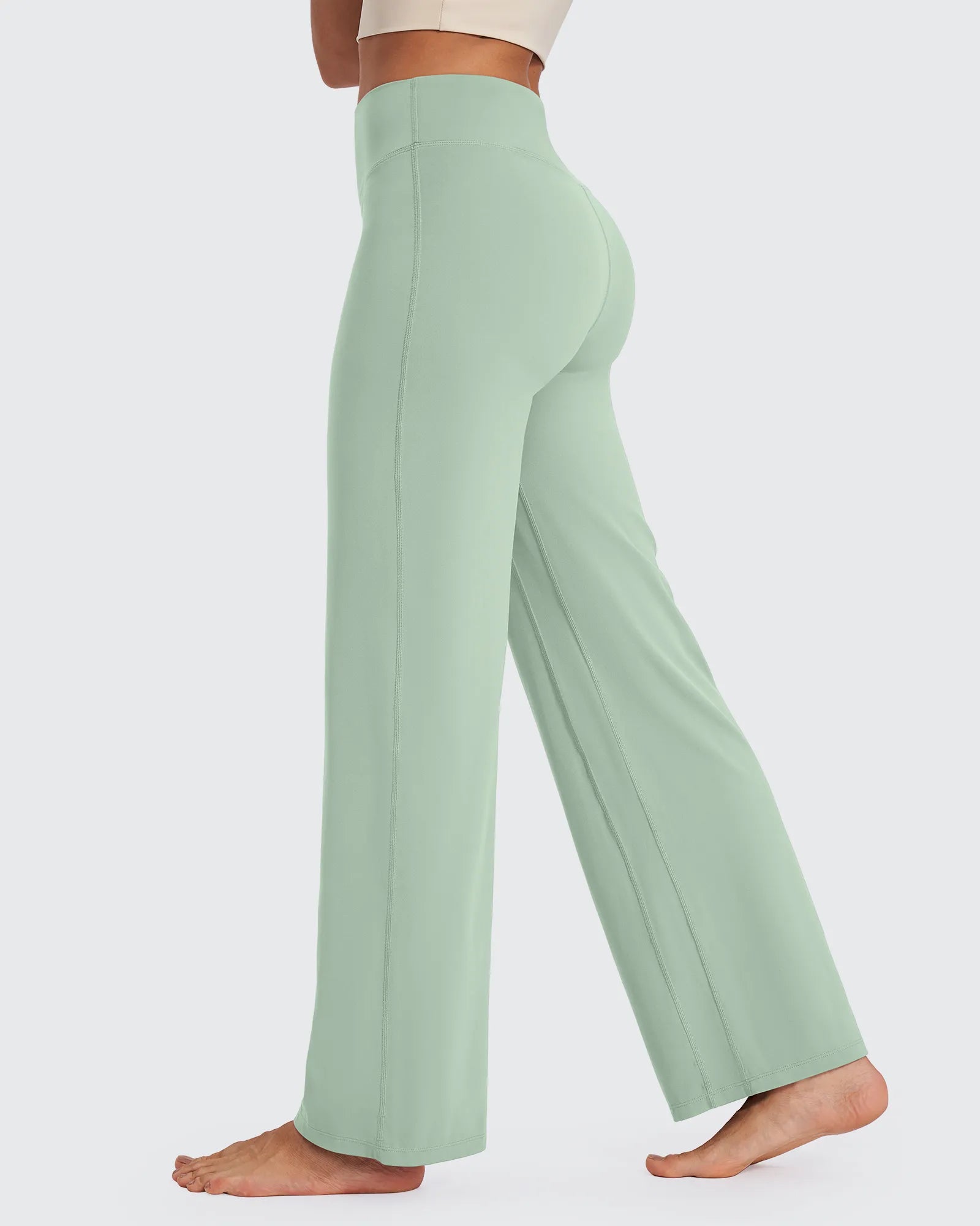 G4Free - BareFeel Wide Leg High-Waisted Pants Tall -GF24J249GA-S