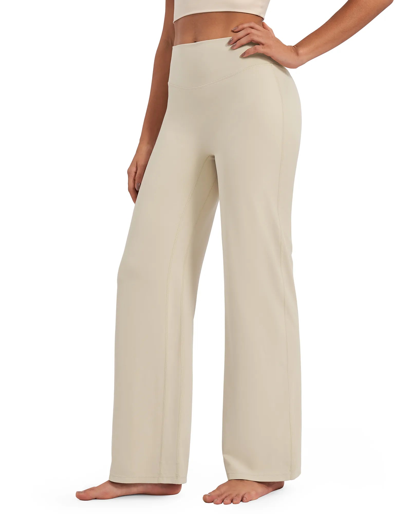G4Free - BareFeel Wide Leg High-Waisted Pants Tall -GF24J249GA-S