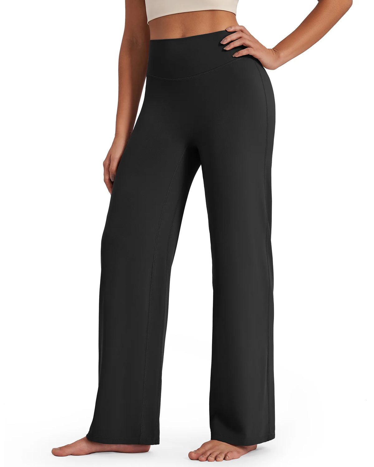 G4Free - BareFeel Wide Leg High-Waisted Pants Tall -GF24J249GA-S