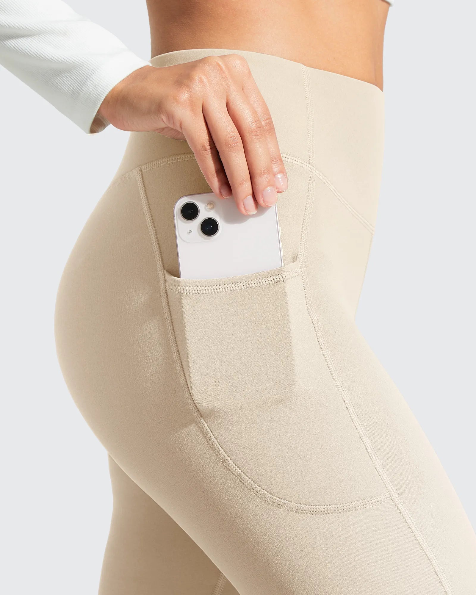 G4Free - Barefeel Fleece Lined High Stretch Yoga Workout Leggings -GF25G767AA-S