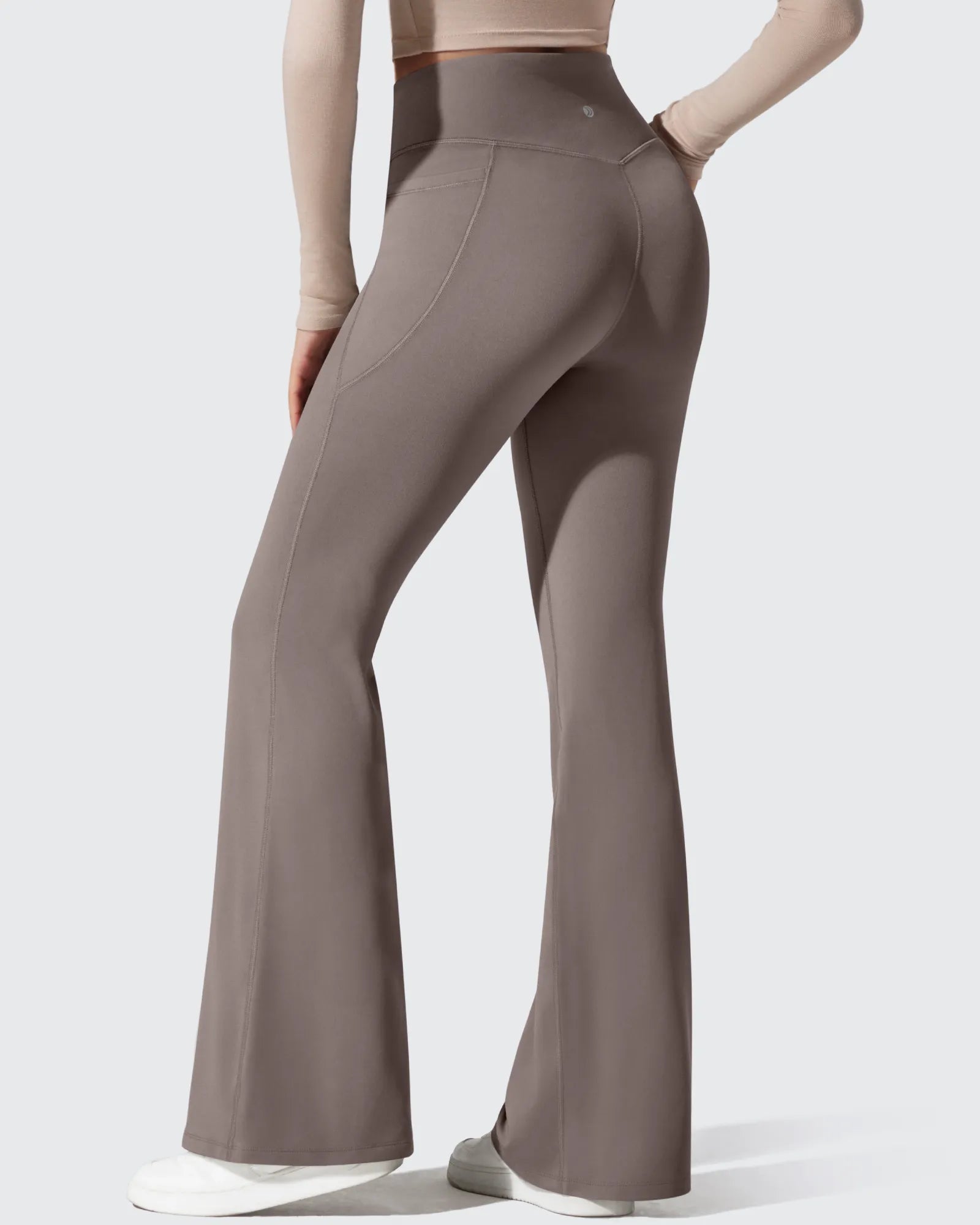 G4Free - Barefeel Fleece Lined High Waist Flare Yoga Leggings -GF25A703AA-S