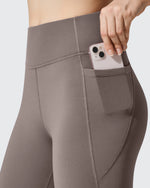 G4Free - Barefeel Fleece Lined High Waist Flare Yoga Leggings -GF25A703AA-S