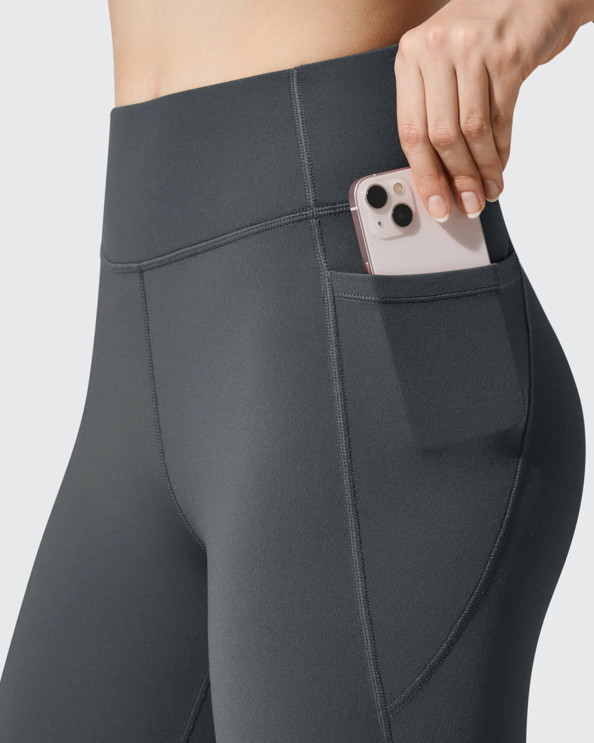 G4Free - Barefeel Fleece Lined High Waist Flare Yoga Leggings -GF25A703AA-S