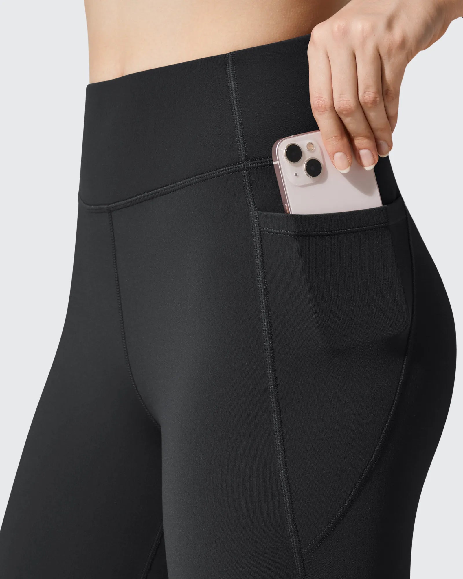 G4Free - Barefeel Fleece Lined High Waist Flare Yoga Leggings -GF25A703AA-S