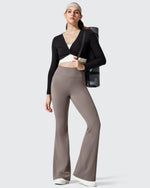 G4Free - Barefeel Fleece Lined High Waist Flare Yoga Leggings -GF25A703AA-S
