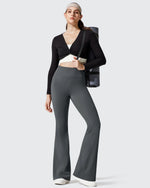 G4Free - Barefeel Fleece Lined High Waist Flare Yoga Leggings -GF25A703AA-S