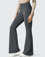 G4Free - Barefeel Fleece Lined High Waist Flare Yoga Leggings -GF25A703AA-S