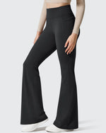 G4Free - Barefeel Fleece Lined High Waist Flare Yoga Leggings -GF25A703AA-S