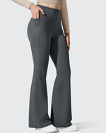 G4Free - Barefeel Fleece Lined High Waist Flare Yoga Leggings -GF25A703AA-S