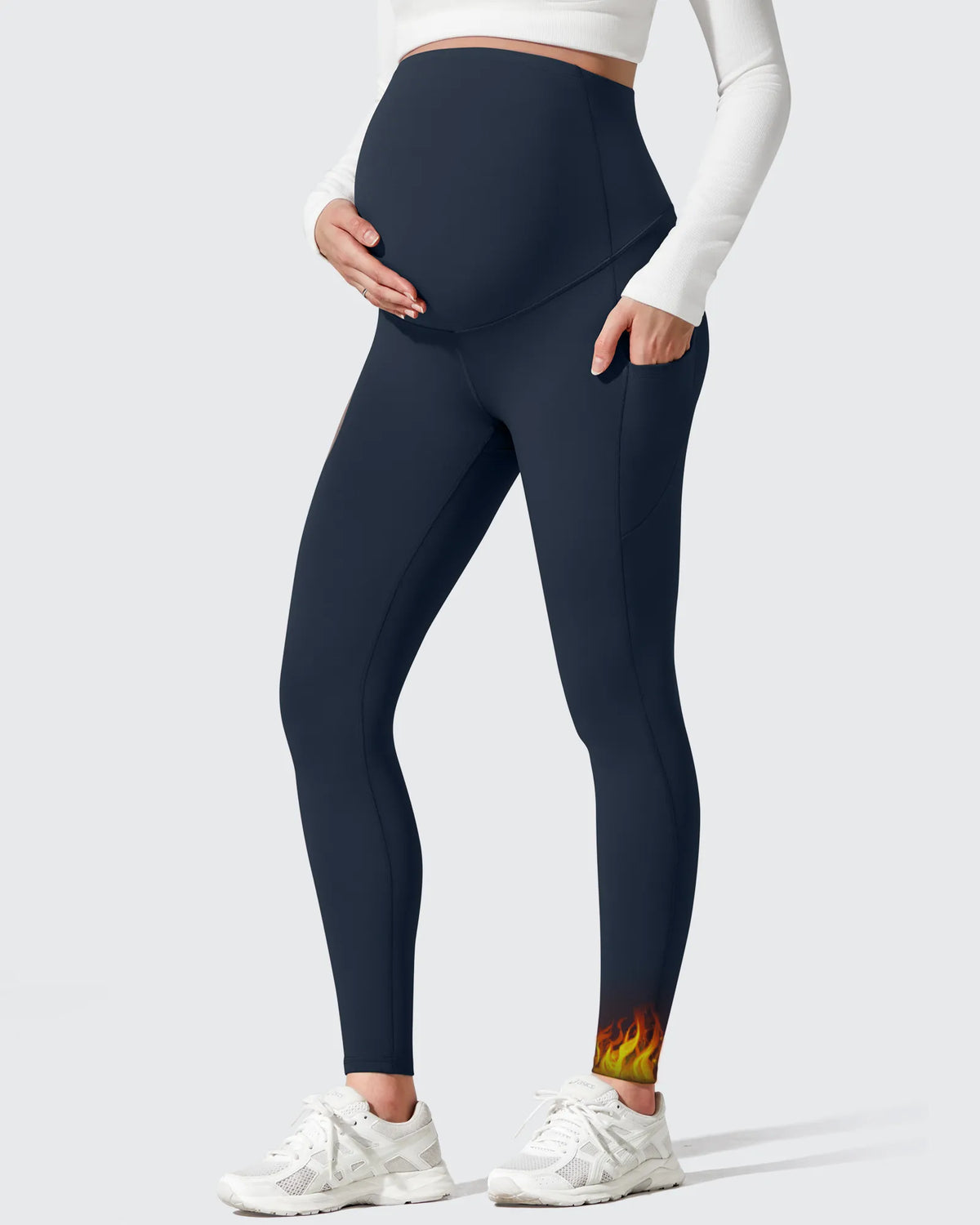 G4Free - Barefeel Fleece Lined Maternity Leggings -GF25AY634AA-S