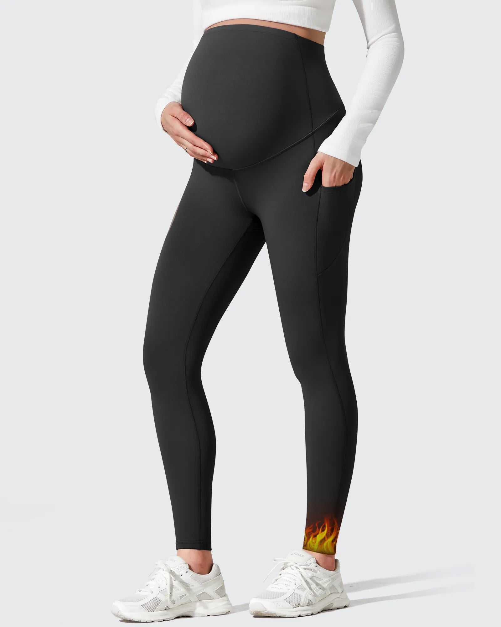 G4Free - Barefeel Fleece Lined Maternity Leggings -GF25AY634AA-S