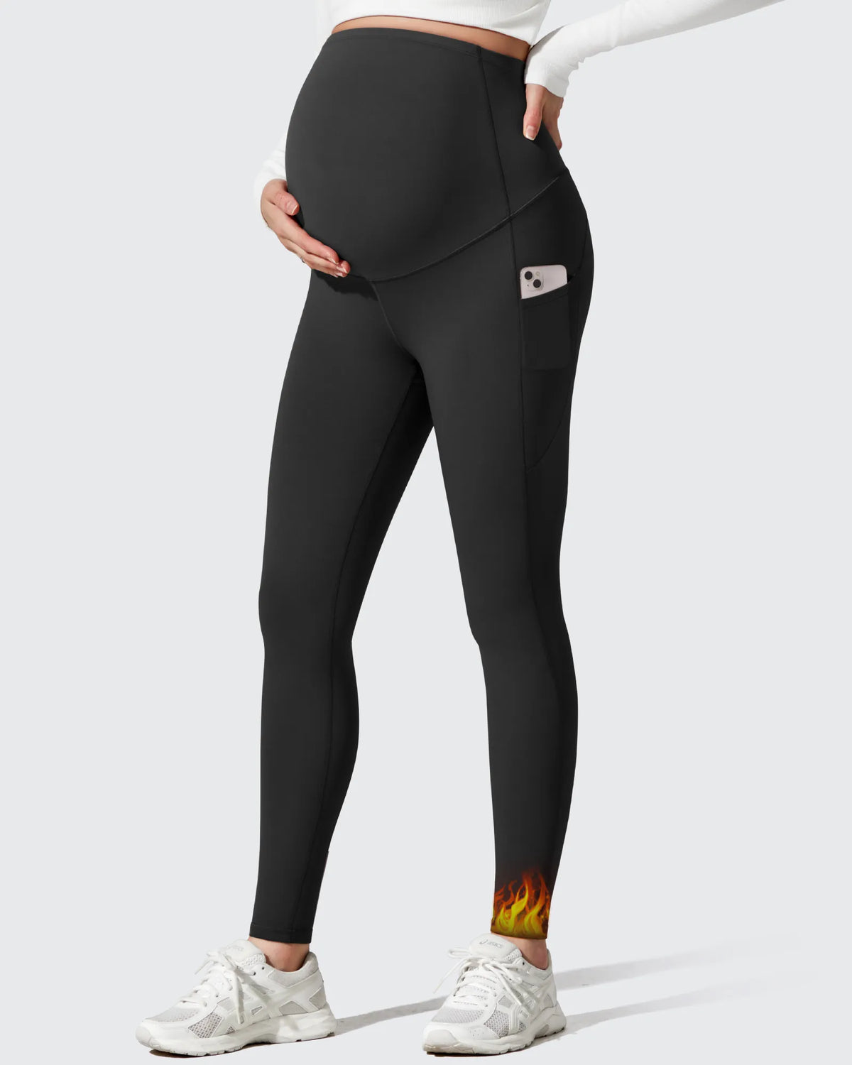 G4Free - Barefeel Fleece Lined Maternity Leggings -GF25AY634AA-S