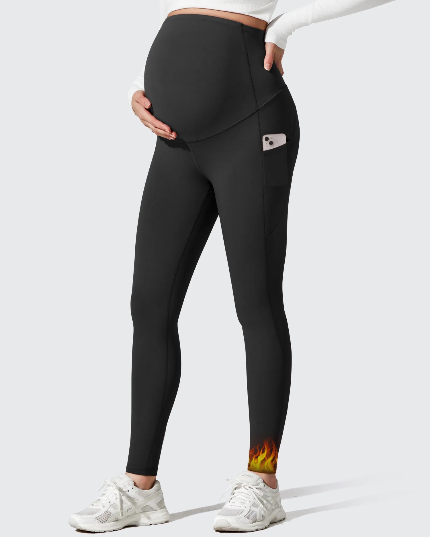 G4Free - Barefeel Fleece Lined Maternity Leggings -GF25AY634AA-S